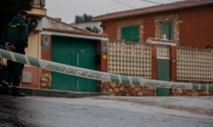 Fachada de la casa donde han hallado a tres hermanos ancianos asesinados y quemados, a 19 de enero de 2024, en Morata de Tajuña (Madrid).