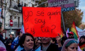 22/1/24 -Foto de archivo de una manifestación por la Ley Trans el 10 de diciembre de 2022 en Madrid.