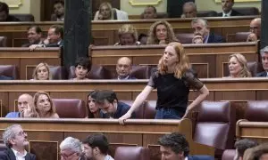 La hasta ahora secretaria de Estado para la Agenda 2030, Lillith Vestrynge, en el Congreso de los Diputados, a 17 de agosto de 2023, en Madrid.