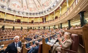 Vista general durante un pleno en el Congreso de los Diputados, a 19 de diciembre de 2023, en Madrid (España).