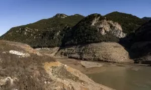 Vista del pantano de la Baells (Barcelona) a 31 de enero de 2024.