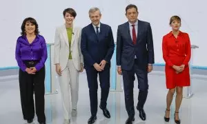 6/2/2024 Las candidatas a la presidencia de la Xunta, en el debate del pasado lunes en la TVG