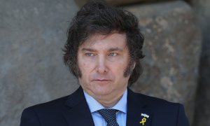 El presidente argentino, Javier Milei, este miércoles en Jerusalén.