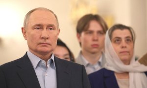 Vladímir Putin durante una aparición navideña en Novo-Ogarevo, al oeste de Moscú, a 7 de enero de 2024.