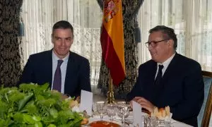 Pedro Sánchez junto al primer ministro de Marruecos