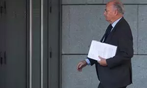 El juez Manuel García-Castellón acude a la Audiencia Nacional, en Madrid.