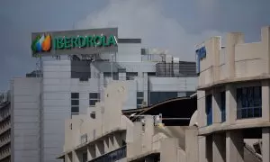 Fachada de la sede de Iberdrola en Madrid. E.P./Eduardo Parra