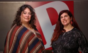 Luciana Peker y Virginia Pérez Alonso, en el plató de 'Público'