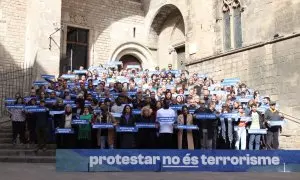 26/02/2024 - Lectura del manifest en contra de la criminalització del Tsunami Democràtic.