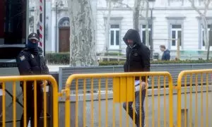 El presidente del Zamora CF, Víctor de Aldama, a su salida de la Audiencia Nacional, a 22 de febrero de 2024, en Madrid (España)