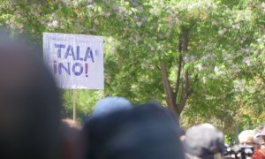 Una de las recientes manifestaciones contra la tala de árboles en Atocha.