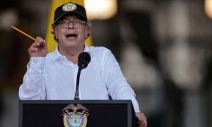 El presidente de Colombia, Gustavo Petro, durante una comparecencia.