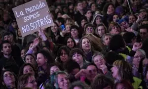 Miles de mujeres durante una manifestación convocada por la Comisión 8M, por el 8M, Día Internacional de la Mujer, a 8 de marzo de marzo de 2023, en Madrid (España).