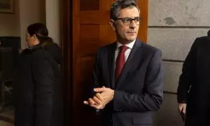 07/03/2024 El ministro de la Presidencia, Justicia y Relaciones con las Cortes, Félix Bolaños, en el Patio del Congreso de los Diputados, a 7 de marzo de 2024.