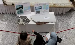 8/3/24 - Las familias de las personas a bordo del vuelo MH370 desaparecido de Malaysia Airlines celebran un evento conmemorativo anual en Subang Jaya, Malasia, a 3 de marzo de 2024.