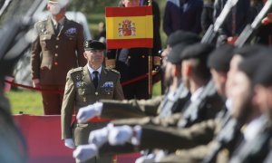 El general de brigada Fernando Ruiz Gómez durante el acto de toma de posesión de su nuevo cargo, a 16 de febrero de 2024, en Córdoba, Andalucía (España)