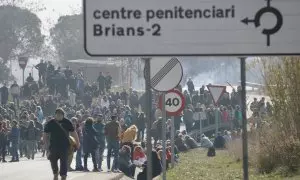 Accés a Brians 1 i 2, bloquejat pels funcionaris de presons