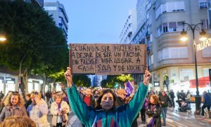 Manifestantes del 8M en Valencia, Comunitat Valenciana.