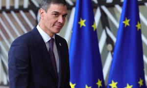 El presidente del Gobierno, Pedro Sánchez, a su llegada al Consejo Europea de Bruselas.