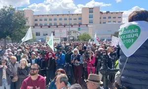 Imagen de la manifestación en defensa de la sanidad pública en Osuna. — CEDIDA