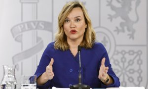 Pilar Alegría compadece sobre las modificaciones en la Ley de Suelo y Rehabilitación Urbana, tras aprobar su Anteproyecto en el Consejo de Ministros, a 26 de marzo de 2024.