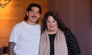 Virginia P. Alonso y Héctor Bellerín, en Sevilla