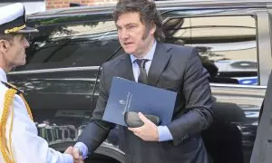 El presidente de Argentina, Javier Milei, durante un acto en Buenos Aires, a 26 de enero de 2024.