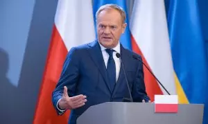 El primer ministro polaco, Donald Tusk durante una rueda de prensa el 28 de marzo de 2024, en Varsovia (Polonia).