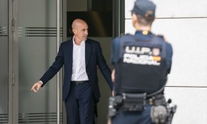 El expresidente de la RFEF Luis Rubiales a la salida de la Audiencia Nacional, a 15 de septiembre de 2023.