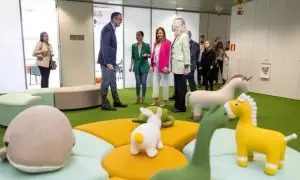 La ministra de Juventud e Infancia, Sira Rego, visita en Las Palmas de Gran Canaria el primer juzgado de España especializado en violencia contra la infancia, a 01/02/2024