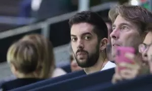 El presentador David Broncano durante la sexta jornada de la Copa Davis de tenis celebrada en Madrid a 23 de Noviembre 2019.