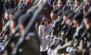 La ministra de Defensa, Margarita Robles, durante un acto en Córdoba, a 16 de febrero de 2024.