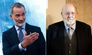 Montaje con imágenes de Felipe VI y el presidente del CIS, José Félix Tezanos.