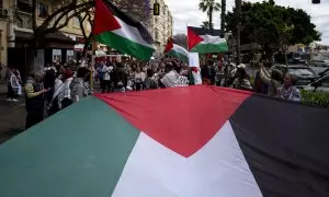 Varios manifestantes en Málaga