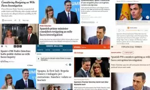 25/04/2024 Numerosos medios internacionales se hacen eco del anuncio de Pedro Sánchez este miércoles.