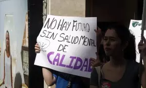 Cientos de estudiantes hacen huelga general y se manifiestan por la salud mental y en contra de la destrucción de la educación pública por la capital, a 27 de octubre de 2022 en Málaga (Andalucía, España).