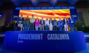 29/04/2024 - L'acte de campanya que Junts ha celebrat aquest dilluns, a Argelers.