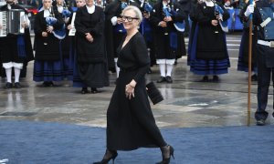 La actriz Meryl Streep, a su llegada a la entrega de los Premios Princesa de Asturias, a 20 de octubre de 2023.