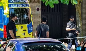 Policía y los servicios de emergencias en Burgos. Imagen de Archivo.