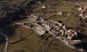 Saldes, al Berguedà, a vista de drone