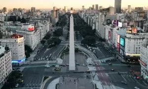 09/05/2024 Fotografía que muestra la avenida 9 de julio y el obelisco en Buenos Aires, a 09 de mayo de 2024.