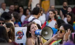 Manifestación del Orgullo LGTBI+ celebrada en Valencia en 2023.