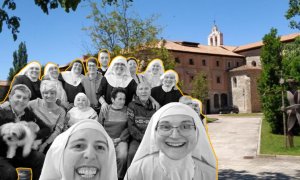 Montaje con fotografías publicadas en el Instagram de las monjas clarisas de Belorado.