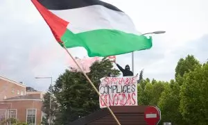 17/05/2024 Concentración en solidaridad por el pueblo palestino en el campus de Ciudad Universitaria en Madrid, a 14 de mayo de 2024.