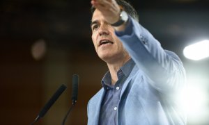 Pedro Sánchez en un acto del PSC