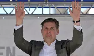 El candidato de AfD para las elecciones europeas, Maximilian Krah, durante un acto en Dresden (Alemania), a 1 de mayo de 2024.