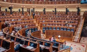 El Hemiciclo durante una sesión plenaria en el Congreso de los Diputados, a 23 de mayo de 2024, en Madrid