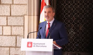 Jaume Collboni, alcalde de Barcelona, en la seva compareixença davant la premsa