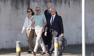 Imanol Arias y su hermana Ana Isabel llegan a la Audiencia de San Fernando de Henares para declarar ante el juez por el caso 'Nummaria', a 04 de junio de 2024, en Madrid.