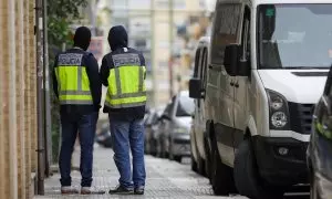 Foto de archivo de agentes de la Policía Nacional en una intervención en Huelva, a 29 de enero de 2021.